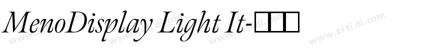 MenoDisplay Light It字体转换